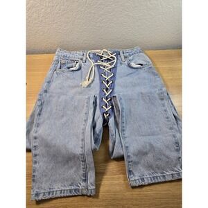 Free People One Teaspoon Best Blue Laced Front Back BANDITS Relaxed Jeans 26
